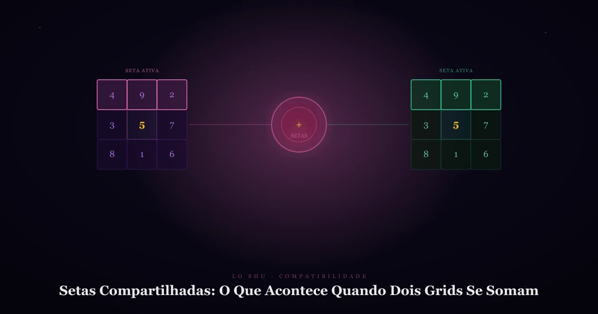 Shared Arrows in Lo Shu: What Happens When Two Grids Combine